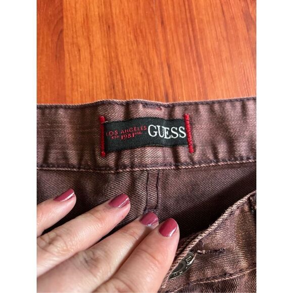 NWOT Men’s Guess Brown acid wash Denim Jeans size 32x32 - Picture 4 of 10